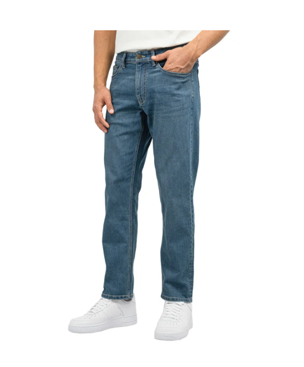 Scott Barber Men's 5-Pocket Jean Stretch Denim Straight Fit Blue Size 36x34